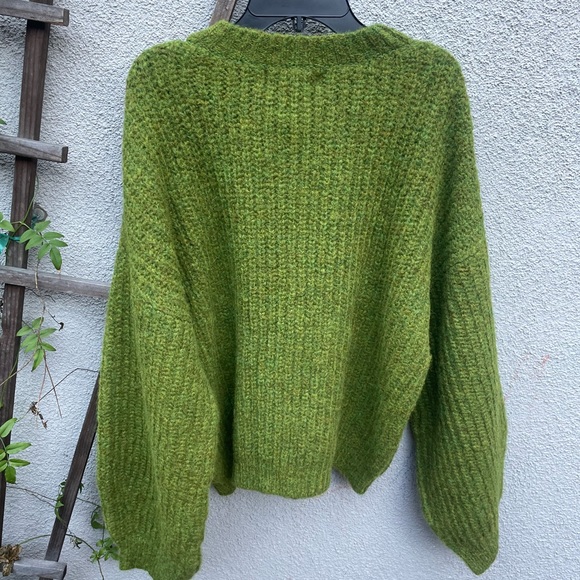 Weekend Stories Antonia Crew Neck Pullover in Olive Green - Picture 8 of 8